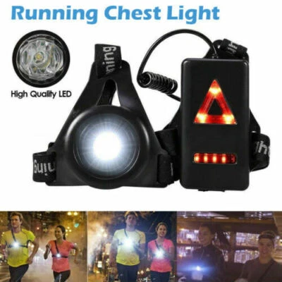 Outdoor Running Chest Light USB Rechargeable LED Body Torch Sport Safety Lamp UK - Image 1 of 4