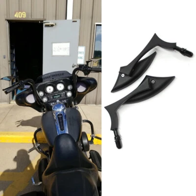 For Harley Davidson Street Glide FLHX Touring Motorcycle Rear View Mirrors Black - Image 1 of 4