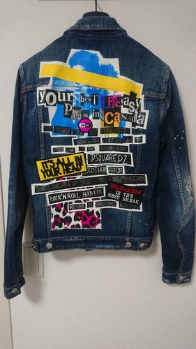 Giacca denim Dsquared2 indaco taglia 44 usata dal Giappone
