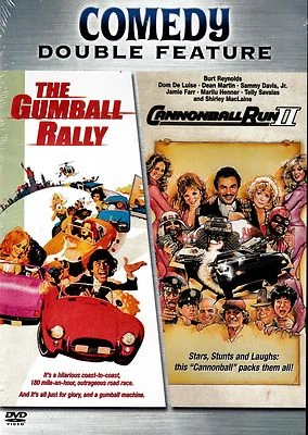 Gumball Rally + Cannonball Run 2 - Burt Reynolds, Dean - New Double Feature DVD - Image 1 of 2