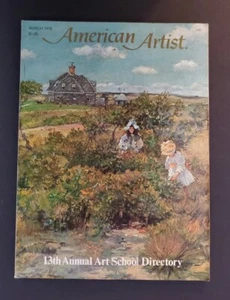Vintage American Artist Magazine - March 1976 - 13th Annual Art School Directory - Picture 1 of 9