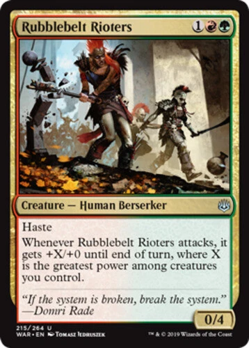 x1 Rubblebelt Rioters - War Of The Spark - NM - MTG - Image 1 of 1