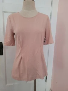 Ann Taylor Womens Stretchy Pink Blouse Size Medium - Picture 1 of 11