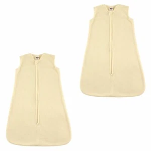 Hudson Baby Safe Sleep Fleece Wearable Sleeping Bag Blanket 2-Pack, Cream - Picture 1 of 2