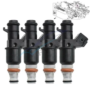 4 Pezzi Iniettore Carburante Auto per Honda CRV CR-V 16450-PPA-A01 2002-2004 - Foto 1 di 11