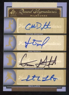 Cutter Dykstra Jose Garcia Cameron Garcia Lintz 2012 SP Signature Edition Auto - Image 1 of 2