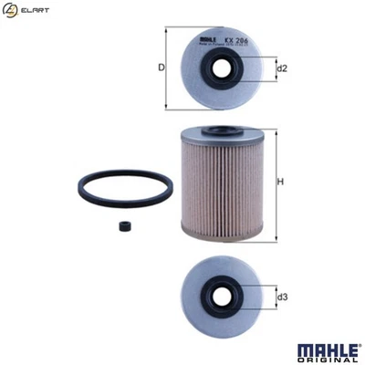 FUEL FILTER KX 206D FOR MITSUBISHI SPACE/STAR/MPV CARISMA RENAULT SCENIC/II 1.9L - Image 1 of 4