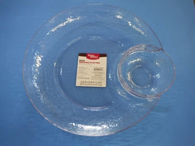 MEJORES HOGARES Y JARDINES 15" ACRÍLICO TRANSPARENTE PLATO PARA SERVIR *NUEVO* Foto 1 de 4