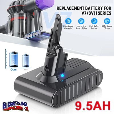 Batería de repuesto 9500 mAh 21,6 V para cabezal de motor mullido Dyson V7 SV11 Animal V7 Foto 1 de 4