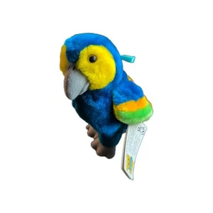 Dakin Bird Watchers 1980 loro Stella peluche vintage nuevo con etiquetas #33-6921 azul - Imagen 1 de 5
