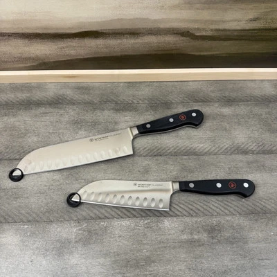 Williams Sonoma Wüsthof классический 2 изделия Santoku нож комплект черный потертости новый без коробки - Изображение 1 из 4