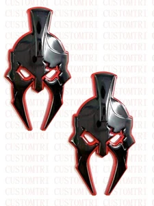 2X Gladiator Emblems Fit Jeep Wrangler JL JK Right Left Fender Black Red - Picture 1 of 4