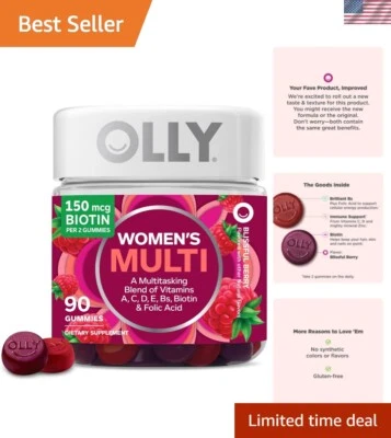 Multivitaminas masticables para mujer OLLY - sabor a bayas, suministro para 45 días, sin gluten Foto 1 de 4