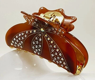 коренастый богемный коричневый акрил со стразами коготь зажим для волос аксессуар подарок товар #12 - Изображение 1 из 4