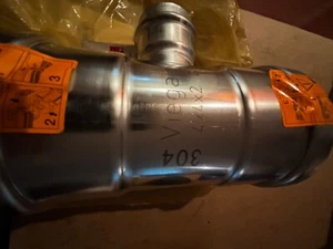 Viega ProPress Stainless Steel Tee (304) 4” x 4” x2 “ 85700 new in bag - Picture 1 of 6
