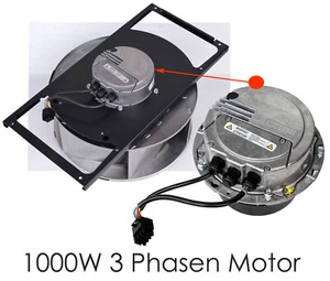 3x PHASES 1kW MOTEUR EBM PAPST R3G400-AK53-05 VENTILATEUR ENTRÉE D'AIR RADIALE M932 - Photo 1/6