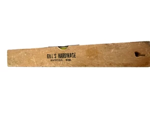 Wood Level Northfield Minnesota MN Gill's Hardware Advertising Vintage 12 Inch - Imagen 1 de 6