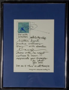 Inspirational Poem Framed Wall Art Signed Maryanne Radmacher-Hershey 16.5"x12.5" - Picture 1 of 2