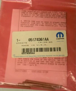 GENUINE MOPAR PIN-PIN LOCK FOR LUGGAGE CARRIER #5174361AA (QTY 4 PINS) - Picture 1 of 4