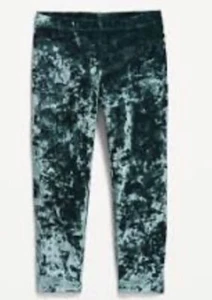 NWT Old Navy Girls Full Length Crushed Velvet Leggings Green Sizes XXL 14/16 - Picture 1 of 1