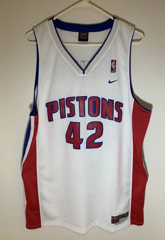 Nike Detroit Pistons Jerry Stackhouse Home Jersey Size Large Length + 2 Cover