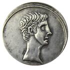 Ancient Roman Commemorative Silver Plated Denarius Coin Divi Octavian Augustus