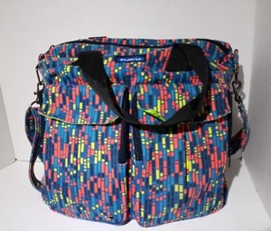 Kavu Big School College Neon Geometric Digital Bag Satchel - Picture 1 of 6