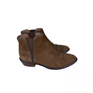 Massimo Dutti Boots Women's US 6 EU 36 Suede Leather Booties 1487 Brown Heeled - Picture 1 of 12