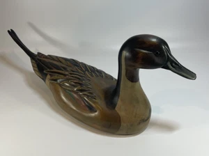 Ducks Unlimited Tom Taber Pintail Wood Carved Decoy Medallion Series SE 1986-87 - Picture 1 of 11