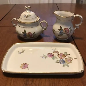 Vtg Kobenhavns Porzellains Maleri Sugar Cup, Creamer and Tray EUC - Picture 1 of 12