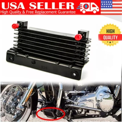 Radiador enfriador de aceite CNC para Harley Touring Road King Electra Street Glide 09-16 Foto 1 de 4