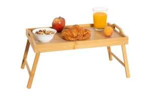 BANDEJA PLEGABLE DE BAMBU MESA DE CAMA CON PATAS TV PORTATIL 50X30CM GARANTIA - Imagen 1 de 14