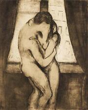 The Kiss (1895) by Edvard Munch Romatic Love wall art print