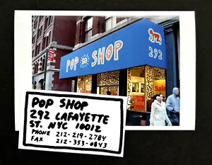 Biglietto da visita Keith Haring Pop Shop + foto vintage New York City - Foto 1 di 3