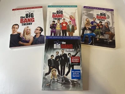 The Big Bang Theory Seasons 1,2,3,4 (1-4) Complete; Season 4 Sealed - Image 1 of 4
