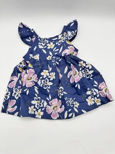 Carter’s Baby Girl Blue with Pink floral Dress with Bloomers 3 months NWOT - Picture 1 of 4