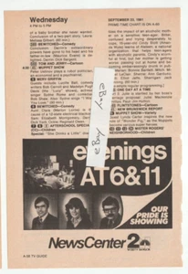 Vintage 1981 WLBZ-TV 2 NEWS CENTER Magazine AD ~ Bangor, Maine - Picture 1 of 1