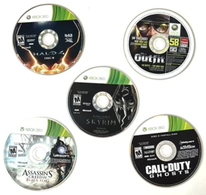 Xbox 360 Loose 5-Disc Lot – Halo 4, Skyrim, COD Ghosts, Assassin’s Creed - Picture 1 of 1