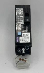 CHIPPED Siemens Q115DF 15 Amp 1 Pole Dual AFCI/GFCI Circuit Breaker - Picture 1 of 4