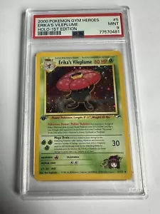 Erika’s Vileplume 1st edition rare holo gym heroes 5/132 PSA 9 Mint - Picture 1 of 2