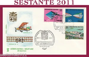 ITALIA FDC ROMA 1973 AERONAUTICA MILITARE ITALIANA ANNULLO SPECIALE G419 - Picture 1 of 1