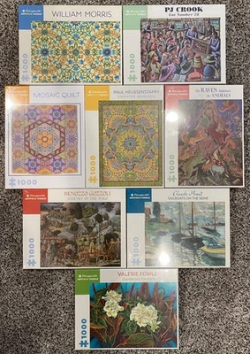 NEW! 8 POMEGRANATE Puzzle Lot, William Morris, Mosaic, Mandala, Monet, PJ Crook - Image 1 of 4