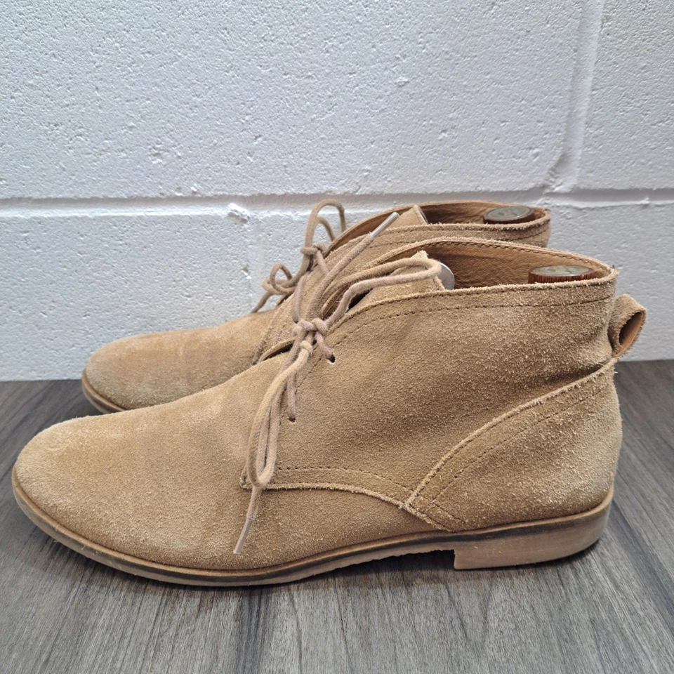 Botas chukka para mujer Lucky Brand. Botas con cordones de cuero gamuza tostado Desert talla 11 M Foto 1 de 4