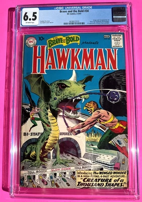 BRAVE AND THE BOLD  #34 CGC 6.5 1ST SA HAWKMAN- KUBERT  DC Comics 1961 - Image 1 of 4