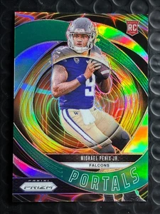 2024 Panini Prizm Portals Michael Penix Jr. Rookie #6 Green Prizm (RC) Falcons - Picture 1 of 2