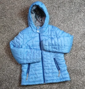 Spyder Azul Puffer Niñas Niño Talla L 14-16 Cremallera Completa Abrigo Capucha Chaqueta Abrigo de Invierno - Imagen 1 de 8