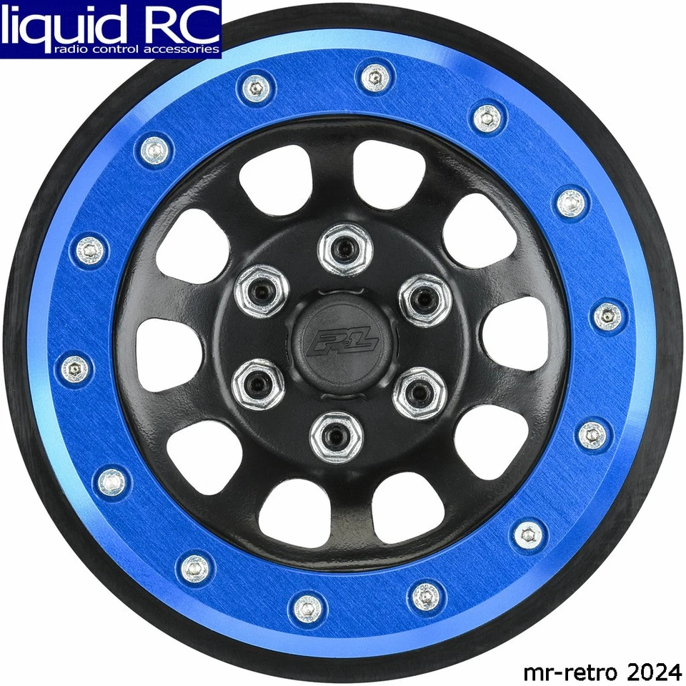 Pro-Line 283800 Steelies Blue/Black 2.9 Stamped Steel Dual Offset +2/+10 Wheels - Image 1 of 1