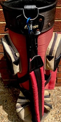 复古 Arnold Palmer 随身携带高尔夫包 3 路 95171 美国制造雨罩伞槽 — 第 1/4 张图片