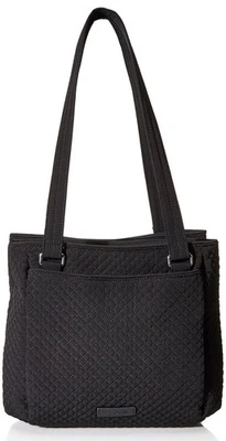 Bolso de hombro Vera Bradley clásico negro de microfibra Signature Foto 1 de 4