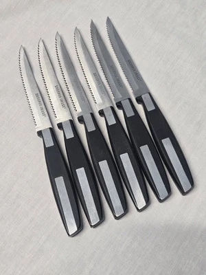 Conjunto de 6 facas para bife de aço inoxidável Sharper Image - Imagem 1 de 4